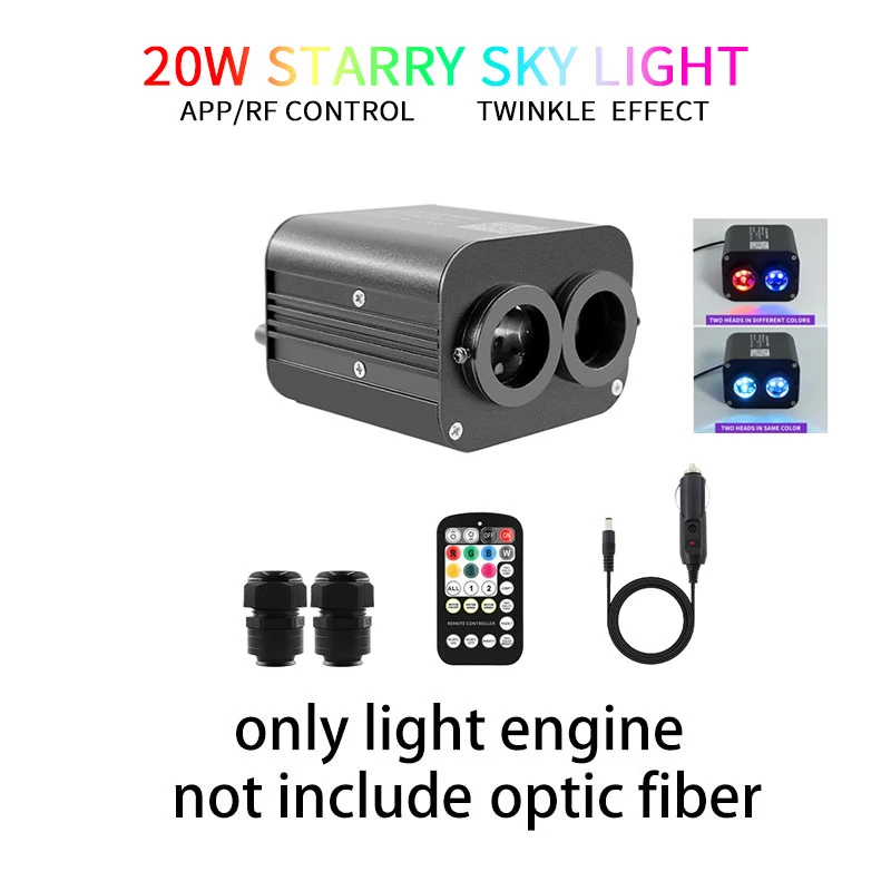 20 W Twinkle Starry Sky Car Star Svetelové svetlé vlákno optické