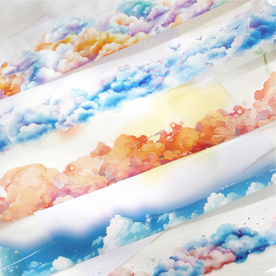 200 cm/roll, INS Cloud Meat Pet Tape, Scrapbook, Puzdro, notebook, vodné poháre dekorácie nálepky na nálepky papiernických potrubí