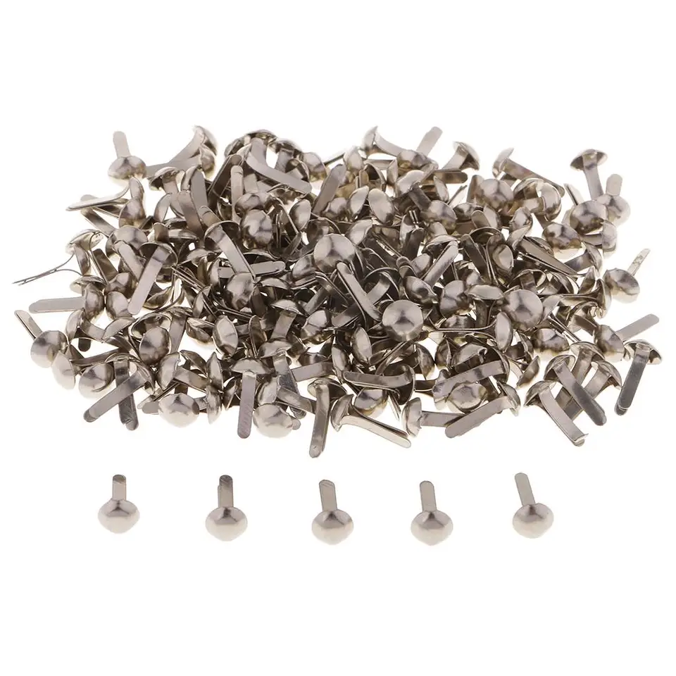 200 ks/balenie Mini Round Head 4,5 mm kovový brad papierový klip olivo zdobenia pre deti na výrobu scrapbooking Art Crafts