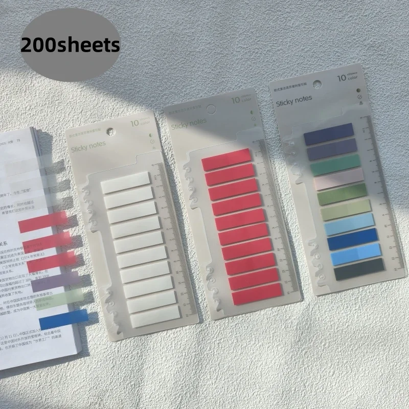 200 listov Transparentné lepkavé poznámky Self-útulné čítanie anotácie pre knihy Poznámkový blok záložky Memo Pad Index Tabs Memo Pad