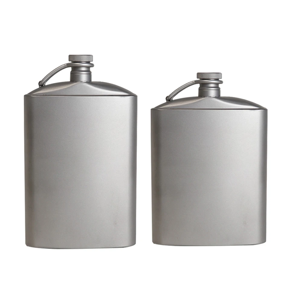 200 ml/260 ml titánovej fľaše vína bedra so skrutkovým uzáverom ultralight Hydration Plochá fľaša na vonkajšie kempingové piknik