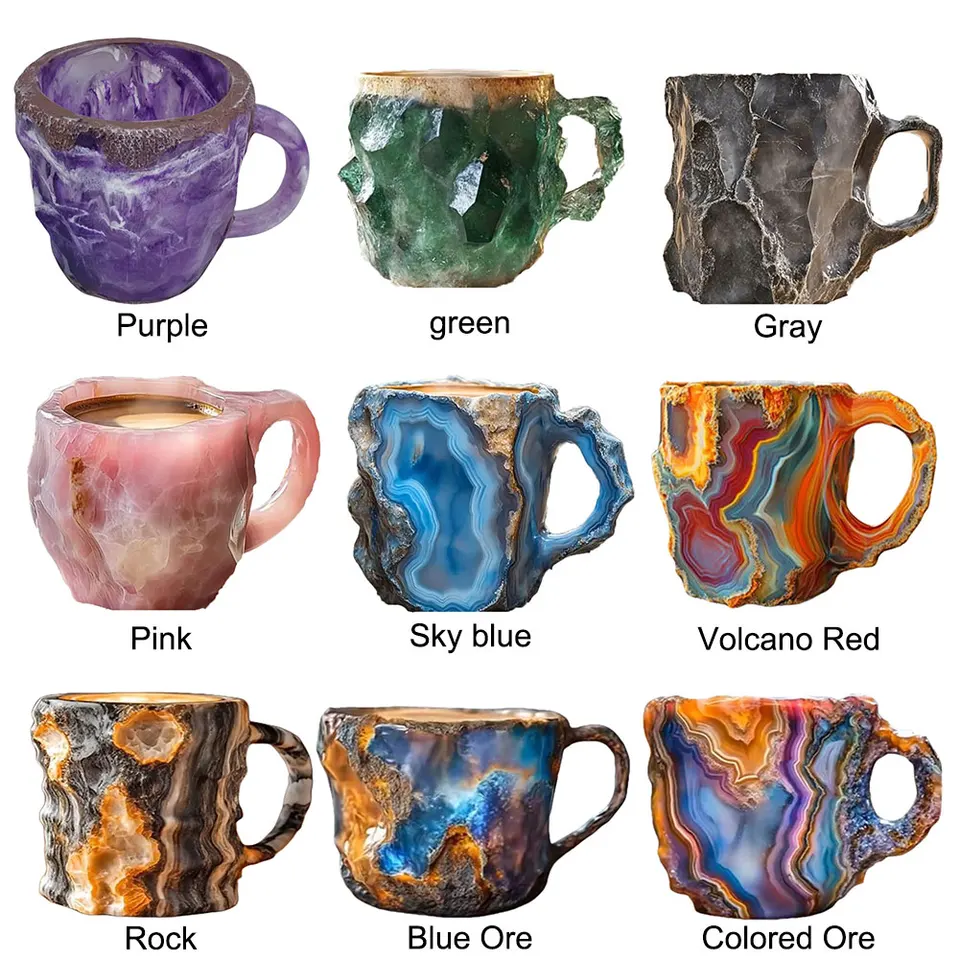 200 ml elegantné luxusné minerálne sfarbené krištáľové hrnčeka priesvitná kávová šálka domácej kancelárie Elegantná krištáľová voda Cup Cup Cup Darček