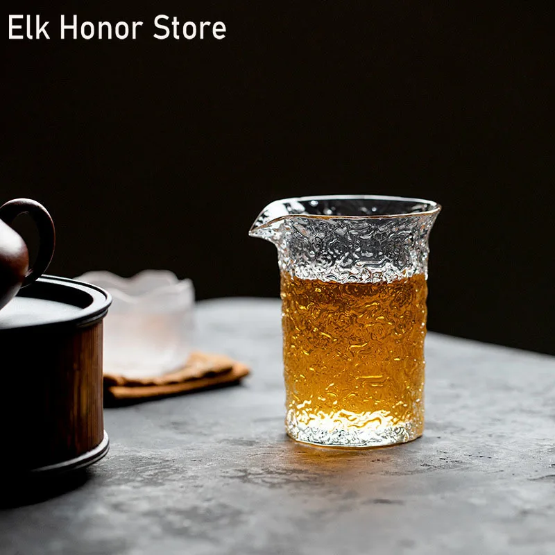 200 ml japonský pohár Moire Glass Fair Cup Zhustiteľný tepelne rezistentný verejný šálka čajovníka Rozdelenie čaju Chahai Domácnosť Kungfu Teaset