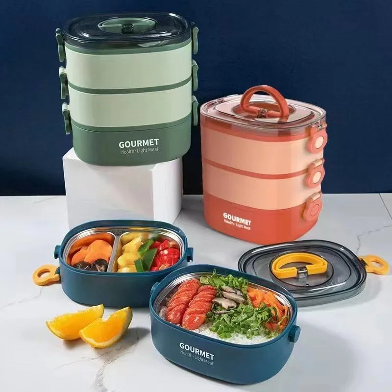2000 ml obedovej skrinky z nehrdzavejúcej ocele prenosné 3 vrstvy detí študent Bento Box Neprestragesialiežliežliežliežiažiažiažiaž proti mikrovlnnej roži