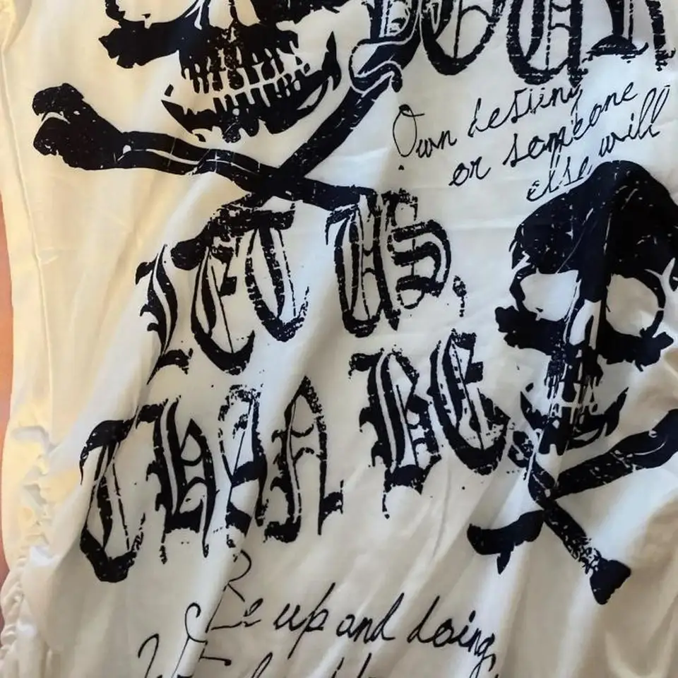 2000. roky Harajuku Kitty Skull Dámske dámske odevy tops topy emo grafické tričká pre ženy Goth Tees Y2K Top ženské oblečenie KPOP 90s