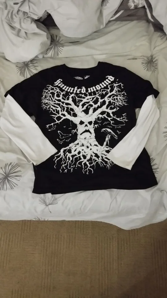 2000. roky nové zimné utrpenie dlhé rukávy Hip Hop Hop Hop s dlhým rukávom tričká Men ženy Príležitostné gotické oblečenie Top Streetwear
