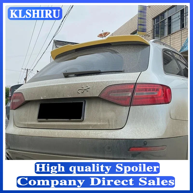 2008 až 2014 RS4 Vyhľadajte Audi A4 B8 Avant Allroad Spoiler Vysoko kvalitný spojler spojlera Zadný strešný spojler lesklý čierny uhlíkový vlákno vzhľad