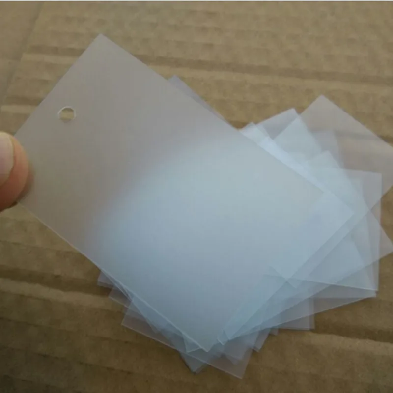 200ks, 4 * 6 cm matný matný slepý odev PVC Tags Zavesenie značky 23s hrúbka
