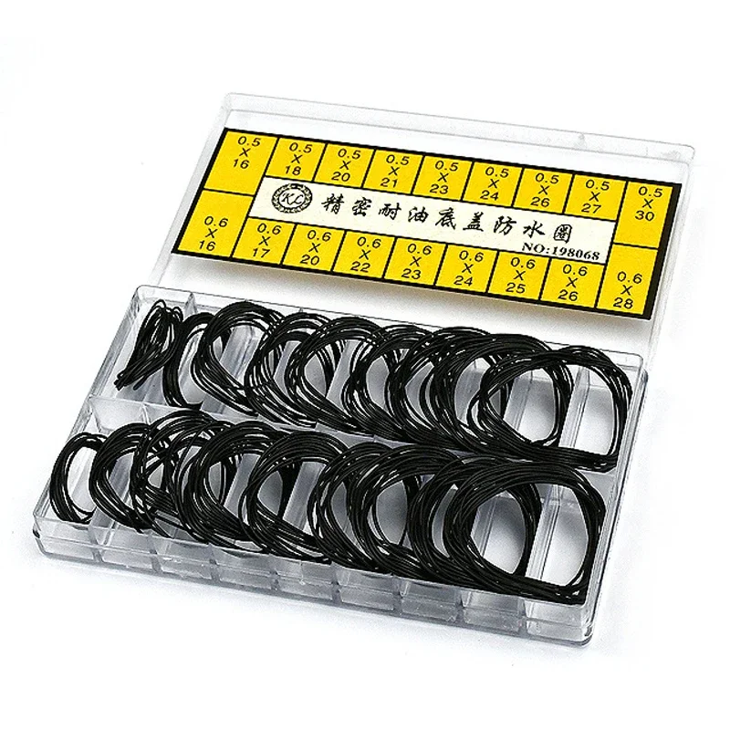 200ks hodinky Zadné puzdro Gumy Vodotesné Opravy Oprava Oprava Opájacieho tesnenia pre hrúbku hodiniek 0,5 mm/0,6 mm High End Boxed