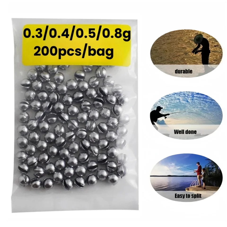 200ks olovo Biting Set Open Olovo Biting Bare Round Open Open Raft Fishing Fishing Rymfing Drop Platforma Fishing