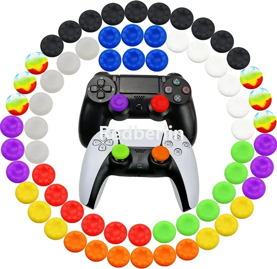 200ks Silikónový palca Cap Cover Coverstick Coverstick Controller Výmena rukoväte pre PS2 PS3 PS4 PS5 Xbox 360 / jeden x / s