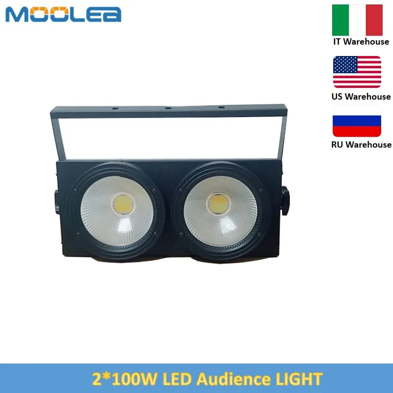 200W COB 2 Eyes LED PAR Cold / Warb White 2in1 DMX STAVE Ovládanie hlasu pre večierok Club Disk Vianoce 2x100W Blinder