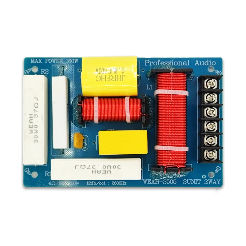200W zvukového krížového filtra Audio Woofer MKP 2 -Way Audio HiFi Filter Circuit Board Bass Inductor DIY STAVE ZVUKOVAŤ