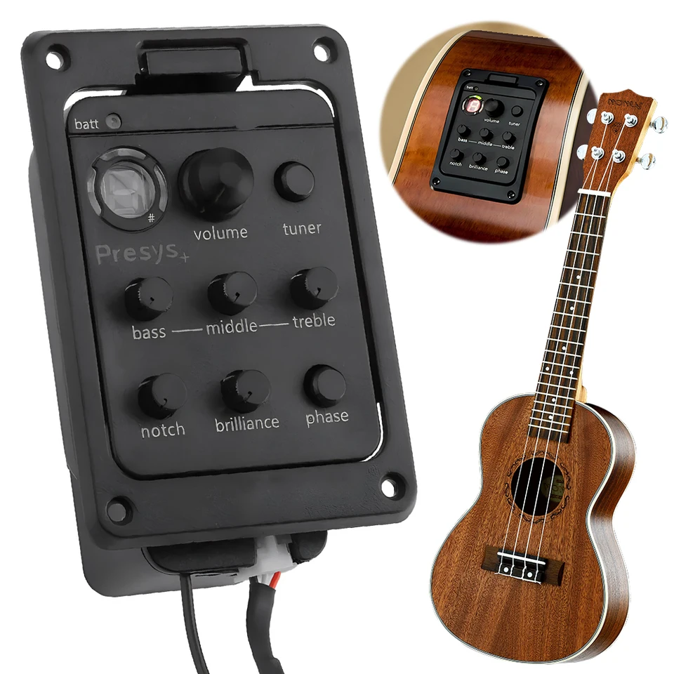 201 Classic Akustic Guitar EQ Tuner Piezo Pickup Akustic Guitar Predzúch EQ Tuner mikrofón Predzamily pre Fishman Presys+