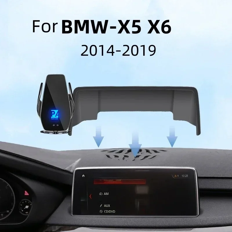2014-2019 pre BMW X5 X6 Držiak na obrazovku automobilu bezdrôtovej nabíjačky navigačné GPS telefóny 10,3 palca Veľkosť