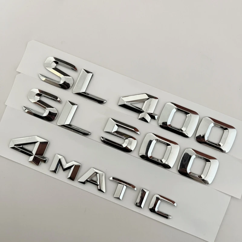 2015 Lambang ABS ATAS SL400 SL500 SL550 HURUF Krom Tajam UNTUK Mercedes Benz R129 R230 R231 Logo Stiker PAPAN NAMA BAGASI MOBIL MOBIL