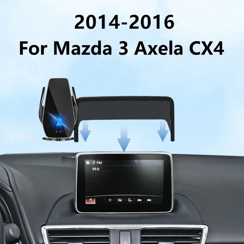 2016-2019 pre Mazda CX4 CX-4 Držiak na obrazovku vozidla Držiteľ bezdrôtovej nabíjačky navigačnú modifikáciu interiéru 7 palcov