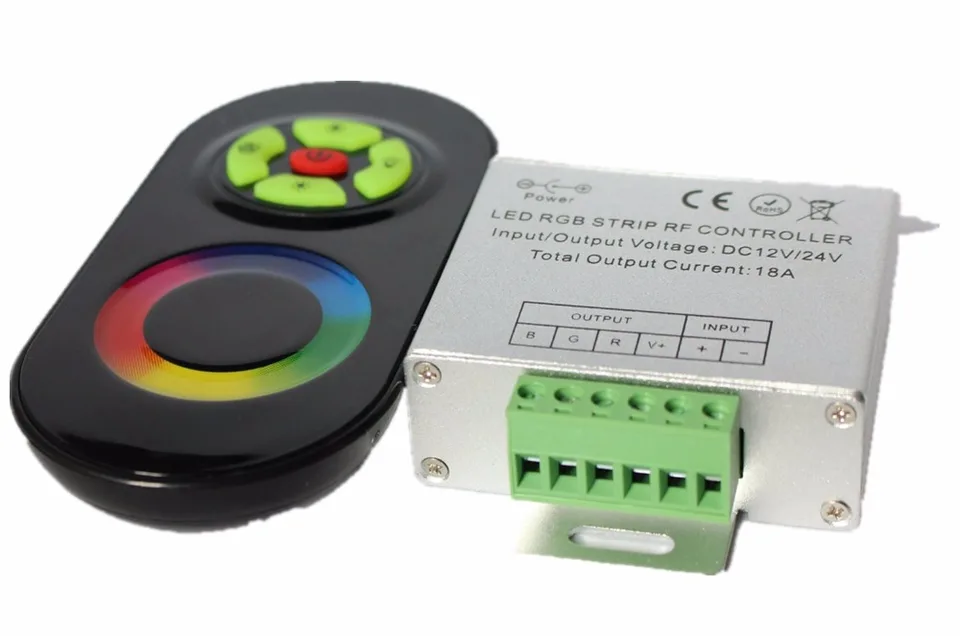 2016 Nový bezdrôtový RF SMD RGB LED pásik LIGHT Light Touch Dimmer Controller DC, DC REPIPS DIBE KONTROLA PRE RGB LED SLKET LIGH