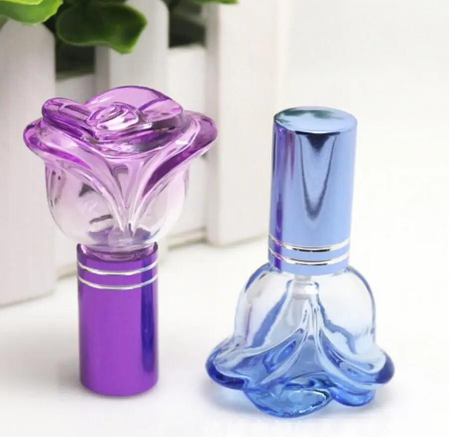 2017 Nová móda 100ks/šarža 6 ml kvetinového tvaru sklenené parfum fľaše Prázdny sprejový rozprašovač