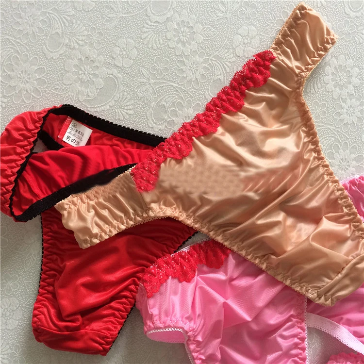 2018 Sexy pánske spodné prádlo Pozrite sa cez spodnú bielizeň Lace Bowknot Open Butt Jockstrap Bikini Bikini Underwear Underwear Jockstrap