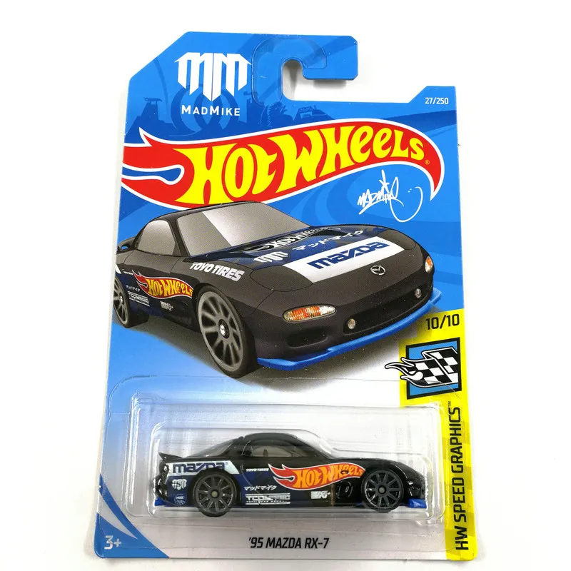 2019 Hot Wheels 1:64 Auto 95 Mazda RX-7 Collector Edition Edition Metal Diecast Cars