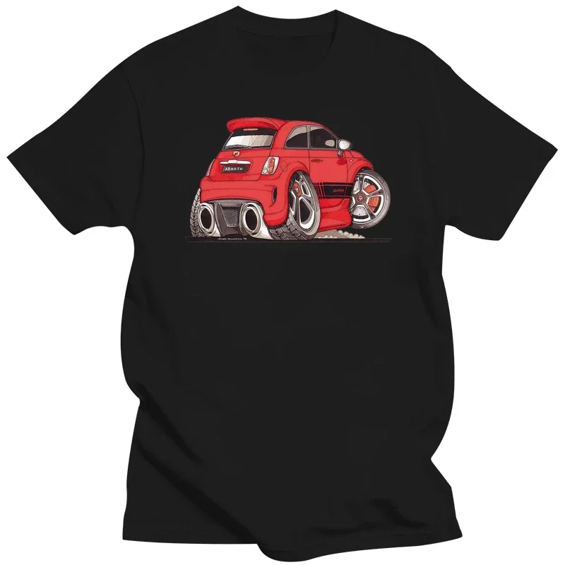 2019 najnovší 100% bavlna úplne nové tričká Classic Car Fans 500 Abarth tlačené koolart karikatúry biele tričko Homme Round Golier