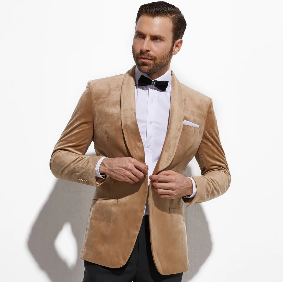 2020 Najnovšia bunda Camel Velvet Tuxedo Jack