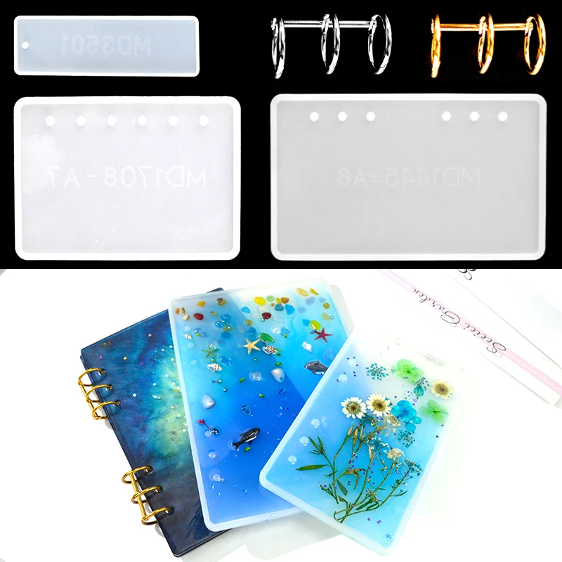 2021 A7/A6 Notebook Moule Silikón Transparentné kniha Kryt Epoxidová živice formy Molde de Silikone para resina epoxi šperky výroby