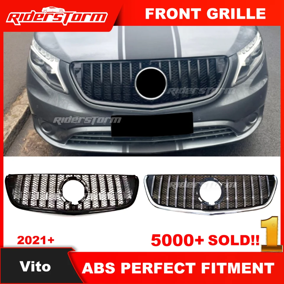 2021+ mriežka predného nárazníka pre mriežku pre mriežku Mercede Vito GT mriežku W447 GT Vito Grille pre bens Vito W447 Diamond Grid