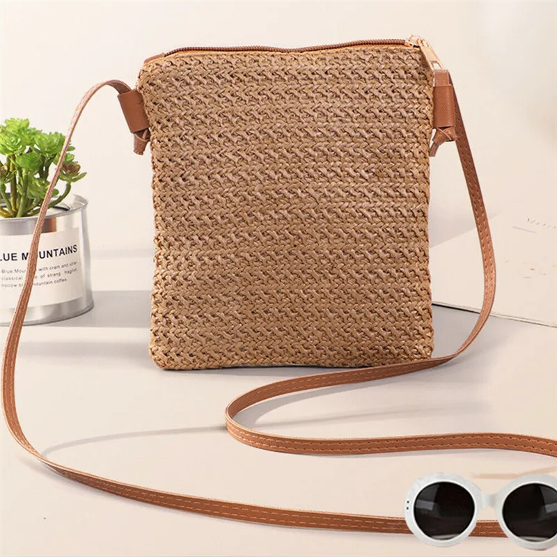 2021 najnovšie tašky pre krížové vrecká pre ženy pre ženy Slaw Smar Small Square Rattan Bags Handbag
