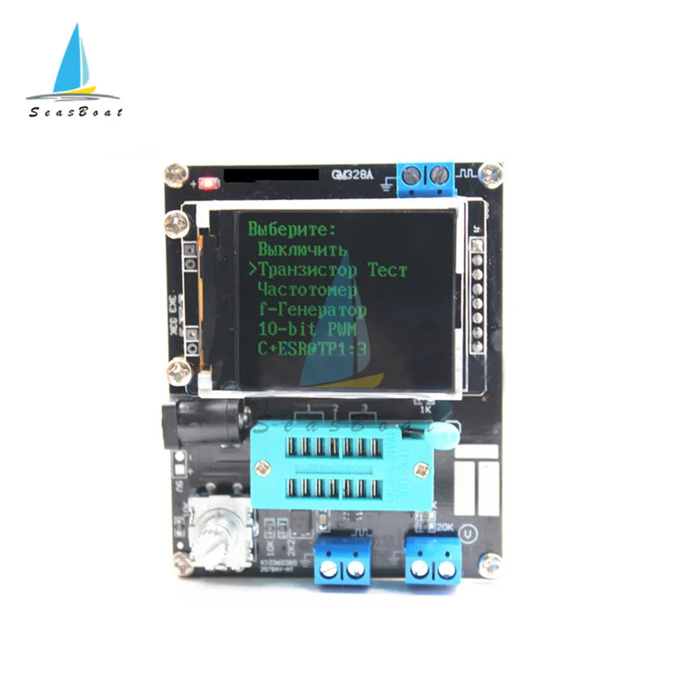 2021 Nový GM328A tranzistorový tester Diode Kapacitancia ESR Frekvencia frekvencie merača PWM Square Wave Generátor Spájku