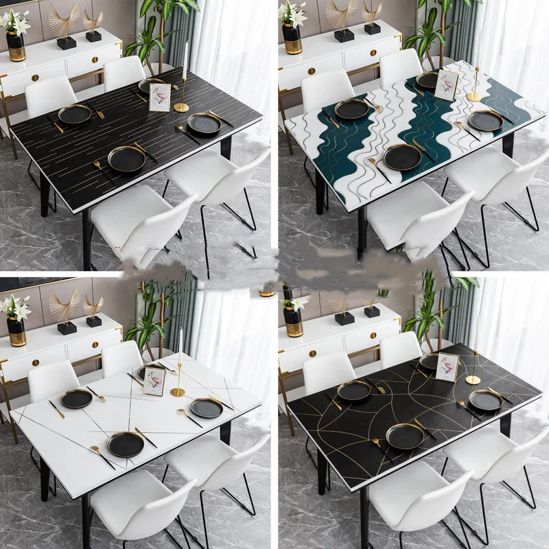 2021 Nový PVC matný polotransparentný PVC Table Workss Oilproof nepremokavý vodotesný plastový stôl Placematy Domáce textil mäkké sklo