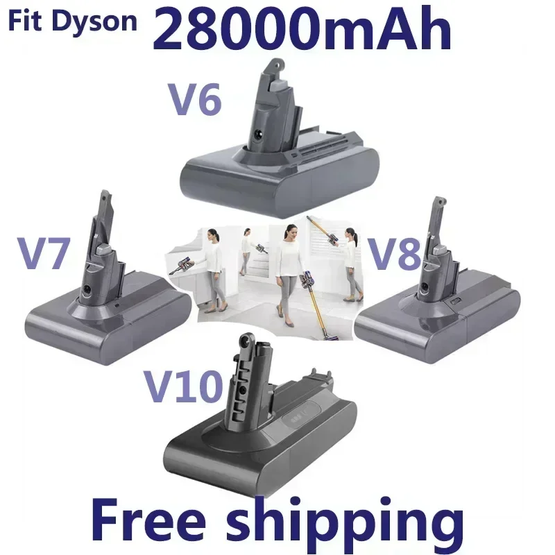 2021 Original 21,6V 28000MAH li-ion batéria pre Dyson V6/V7/V8/V10 DC62 DC74 SV09 SV07 SV03 965874-02 VACOVÁ ČISA BATTER L30
