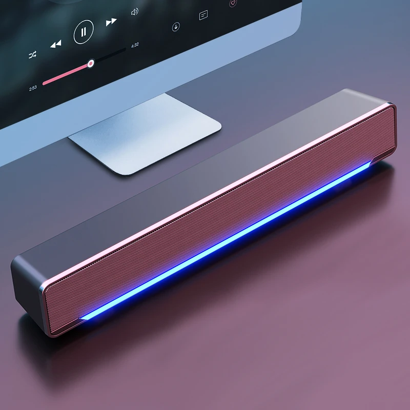 2021 Soundbar Wired a Wireless Bluetooth 5.0 Reproduktor pre TV Soundbar so subwooferovým bezdrôtovým zvukovým panelom Bluetooth pre televízny notebook