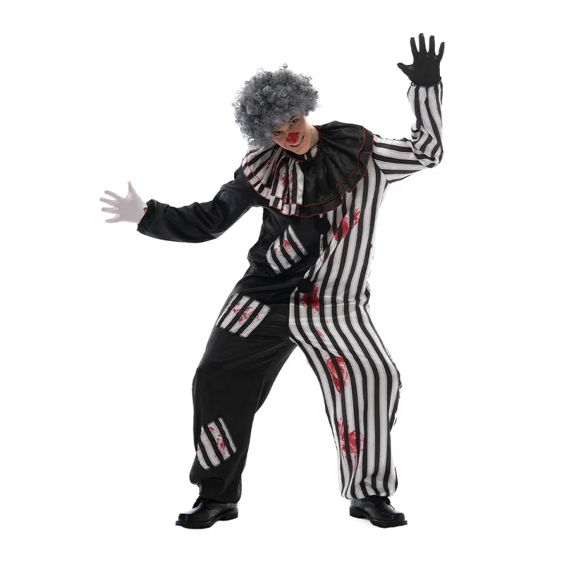 2022 Dospelý zlý klaun cirkus cosplay halloween kostým vinobranie mužský krvavý vrah klauna Karneval Veľkonočné purivo ozdobné šaty