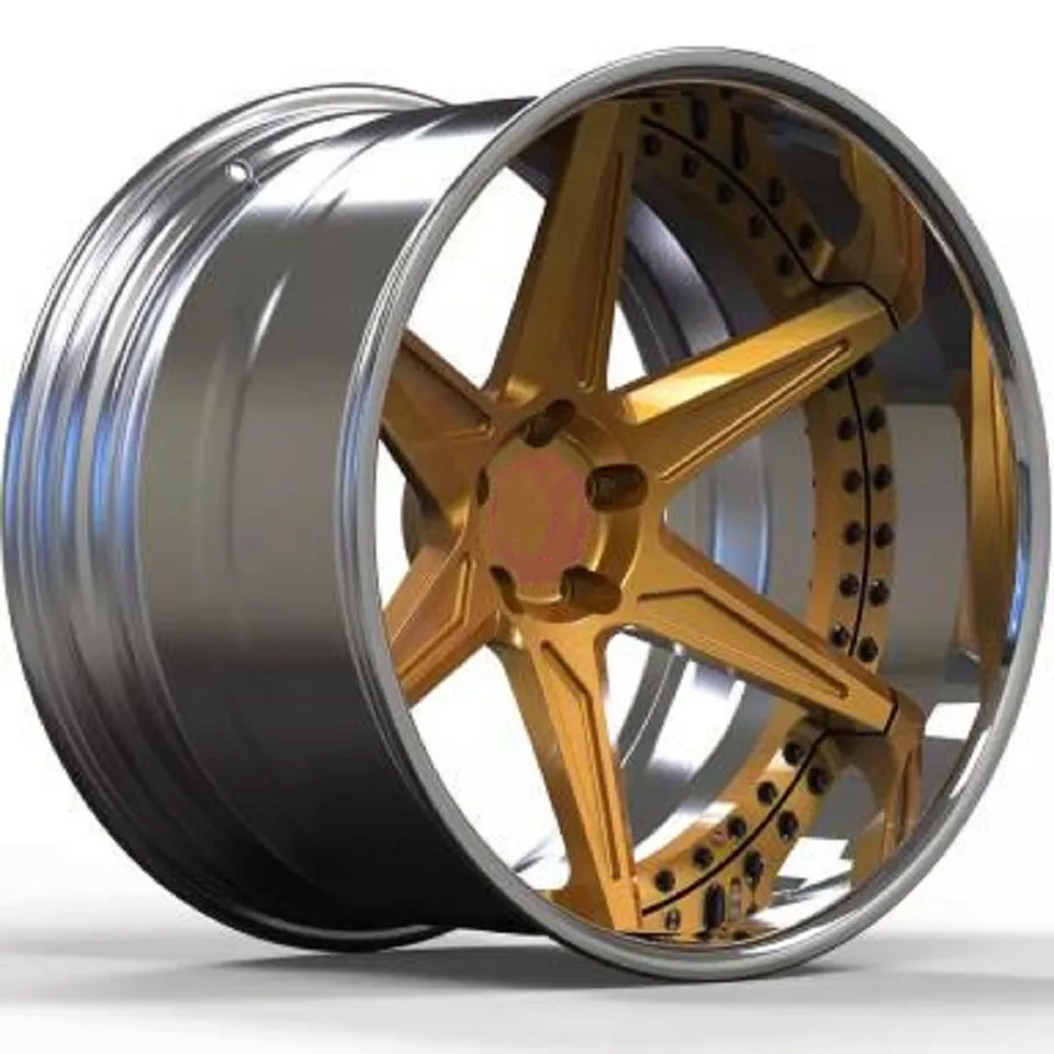 [2022 Forged] 16-ročná čínska továreň Super Light High Performance Dva kusy Kované ráfiky kolies pre osobné autá 17-24 palcov