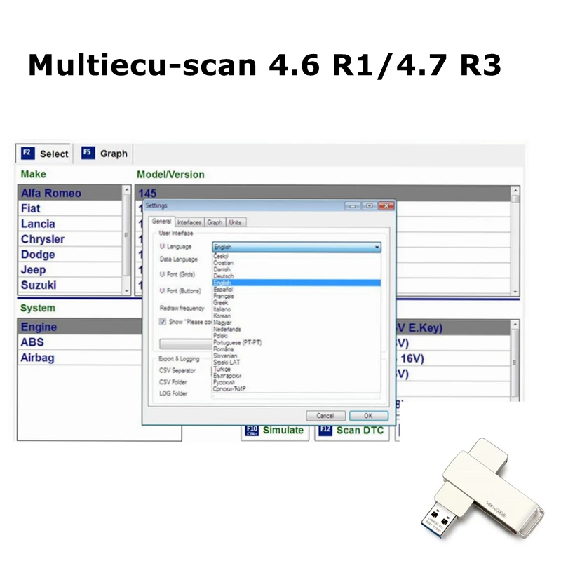 2022 Hot Sell For Fiat môže pracovať s ELM327 mult /// iecu /// Scan V4.6 registrovaný neobmedzený viac e/cu skenovanie