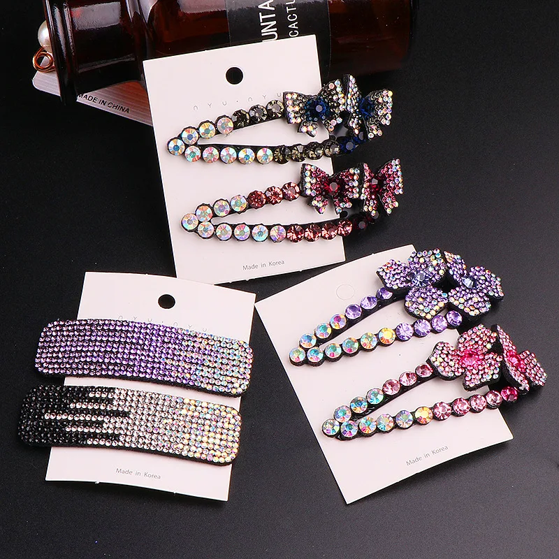 2022 Nový módny predaj divoký luxusný kamienok Bangs BB Clip Hairpin Barrettes for Women Girl Hair Accessories Headar