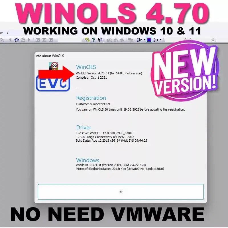2022 Winols 4.7 Posledná verzia. Práca na Windows 10, 11 natívna verzia Direct Install bez potreby VMware Multi-Ranguage