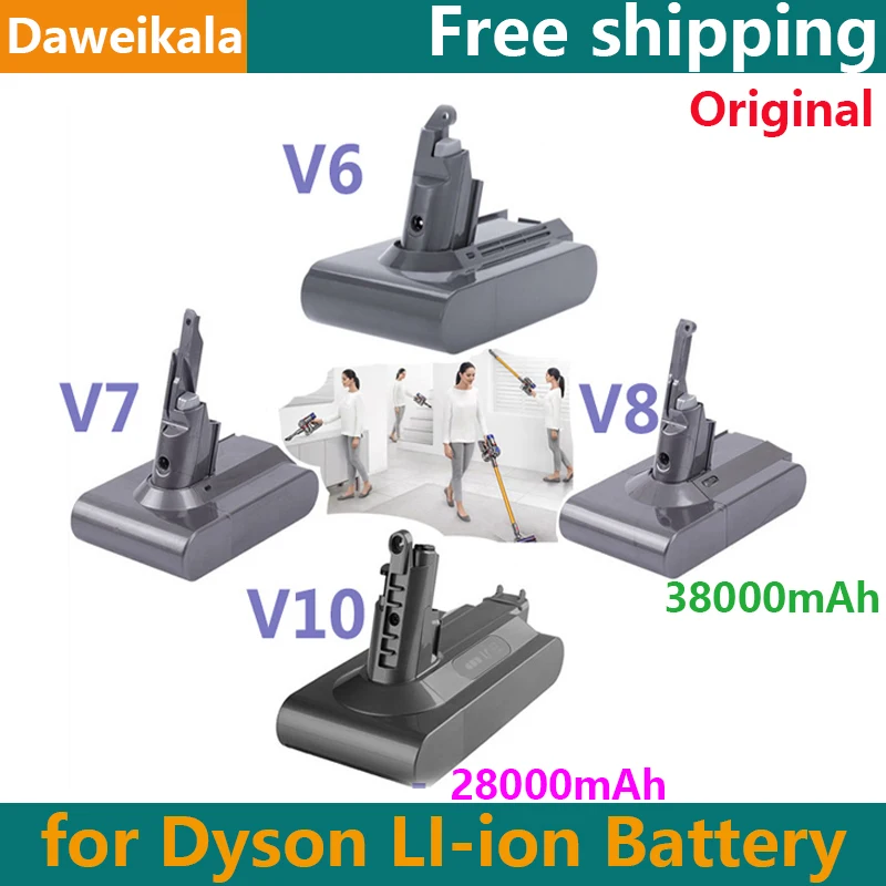 2023 21,6V 28000MAH LI-ION batéria pre dyson v6/v7/v8/v10 DC62 DC74 SV09 SV07 SV03 965874-02 VACEUM CLESPER BATÉRIA L30 18650