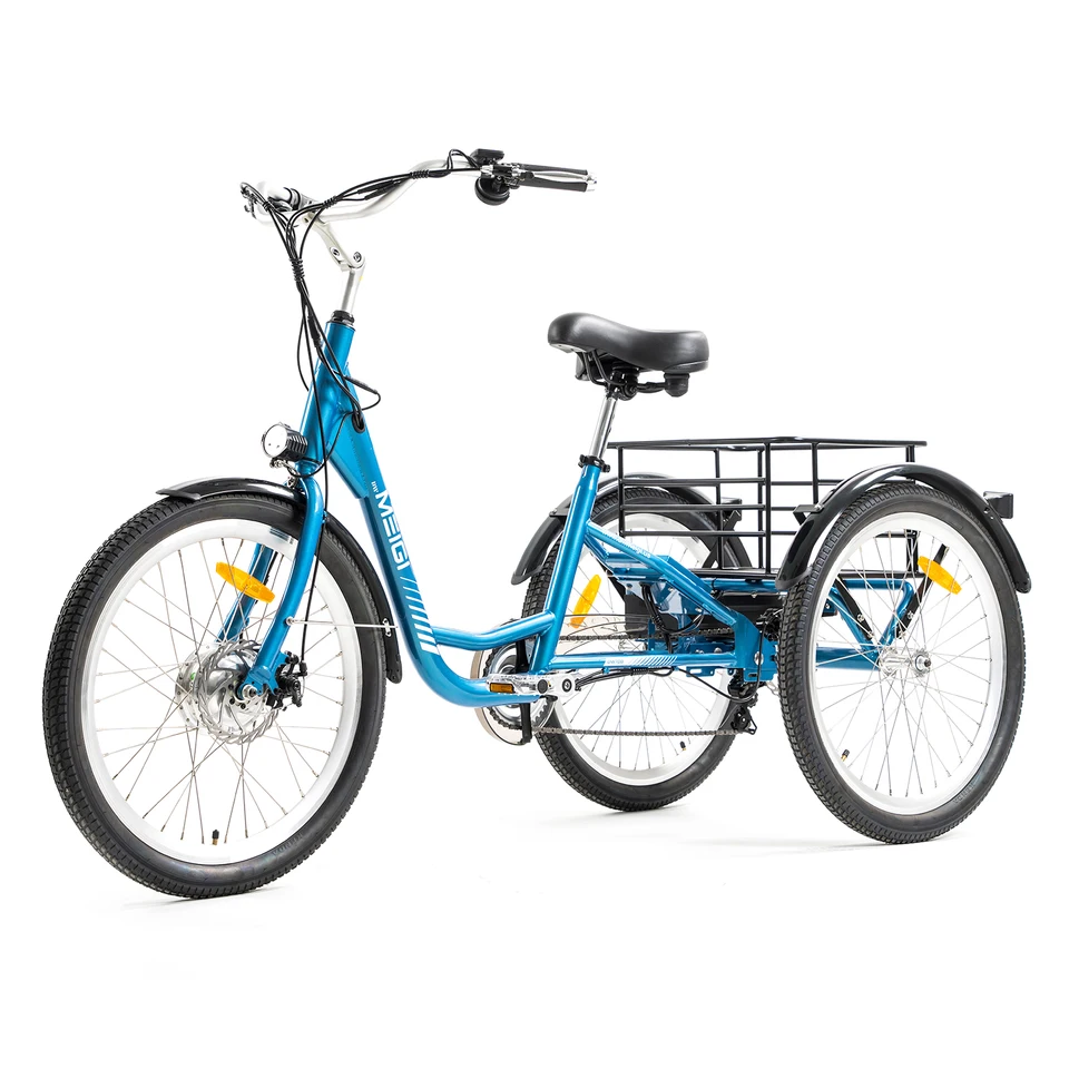 2023 3 koleso Ebike Ebike Tricykel trojkolesová batéria E Bicykel Trojodičový elektrický prepravný bicykel pre dospelých