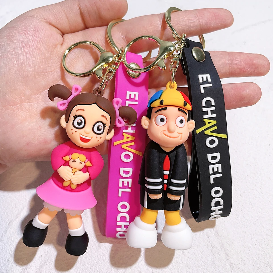 2023 Anime El Chavo del Ocho Keychain for Women Men Cartoon Boy Pendant Key Retiad Cair Car Keyring Darče