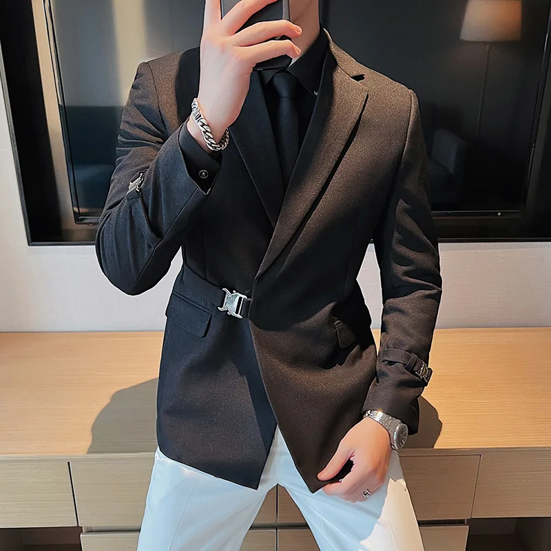 2023 British Muži jar Vysoko kvalitné obchodné smokingy/mužské módne oblek módne oblek/Man Casual Blazers S-3XL