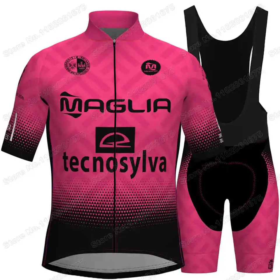 2023 Cyklistický dres Tecnosylva Tím Set Men Cycling Obliekanie Summer Road Bike Tirl Suit Bicycle Shorts MTB Maillot