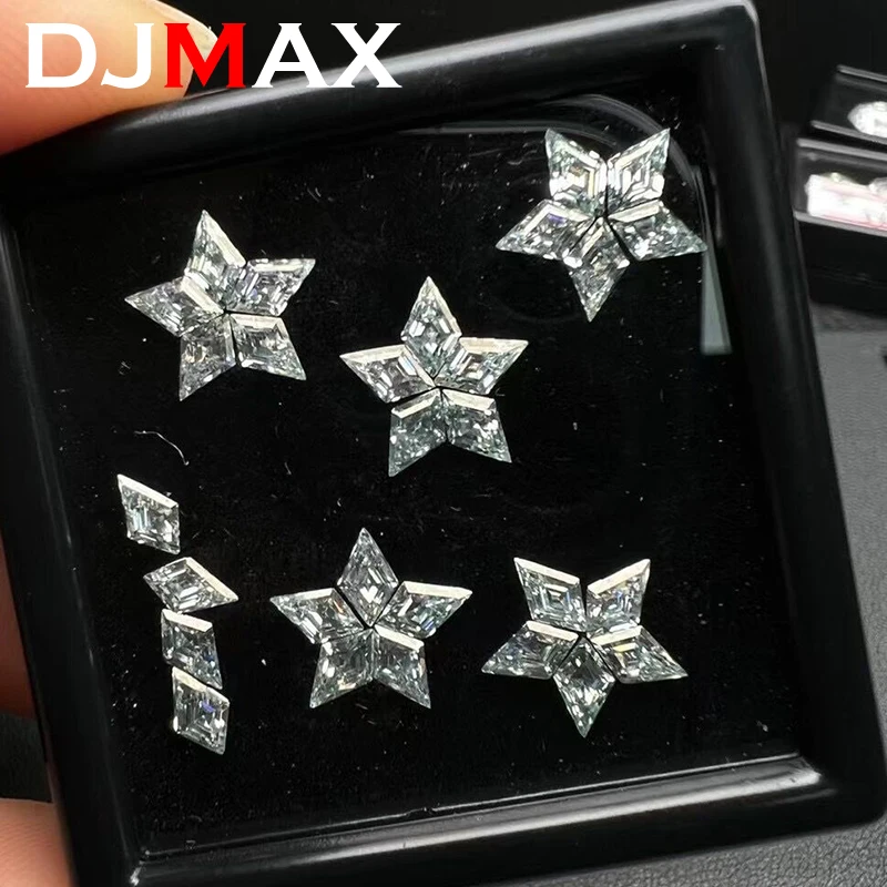 2023 DJmax 0,3-3ct Kite Cut Moissanite Loose Stones Certifikované diamanty Prírodné kráľovské modré zelené biele VVS pre výrobu šperkov