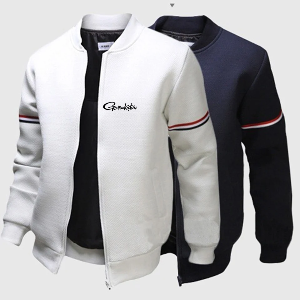 2023 Gamakatsu Fishing Printing Fashion New Man Spring a jesenná bavlna s dlhým rukávom Slim Fit Flight Bunda Tracksuit Tops