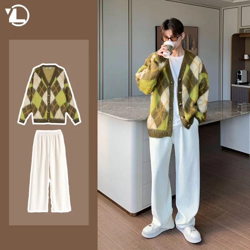 2023 japonské retro pánske set jeseň