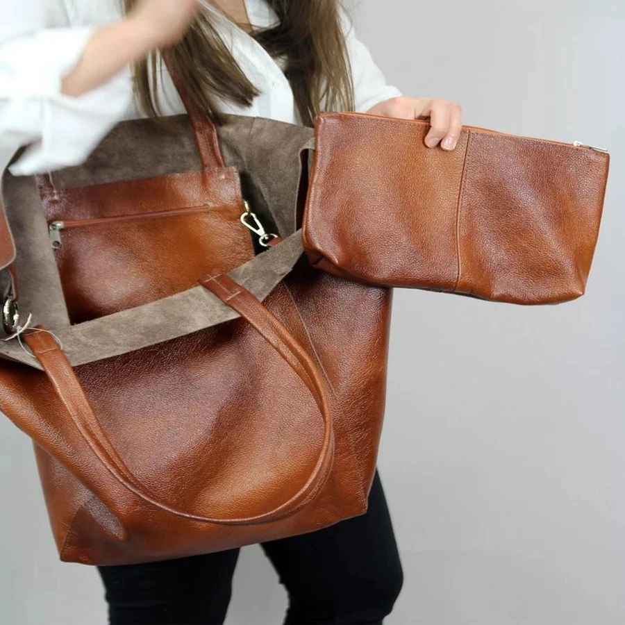 2023 Luxusné mäkké kožené ručné tašky Big Tote Retro Lady Shopper Shocks Casy Over Dámske vrecká na ramená dizajnérky kabelky
