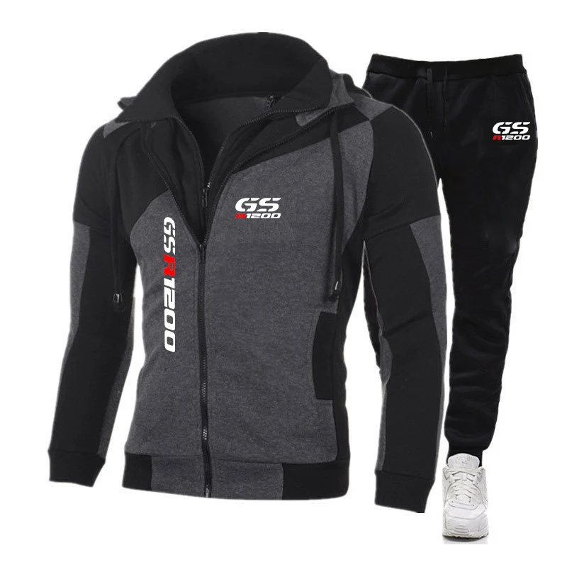 2023 Muži Nový motocykel R 650 800 1150 1200 GS Adventure Tracksuit Casy Color Matching Design Desigal Zipper Hoodie+nohavičkový oblek+
