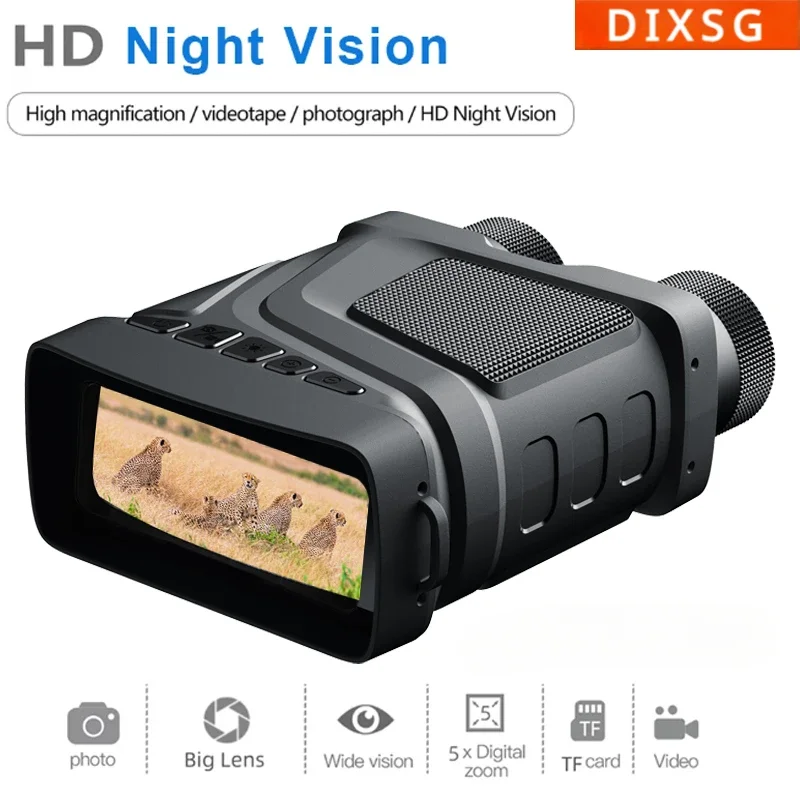 2023 Najnovší ďalekohľad Night Vision Device R12 Infračervené 1080p HD 5X Digital Zoom Hunting Telescope Outdoor Day Night Dual Použitie duálne